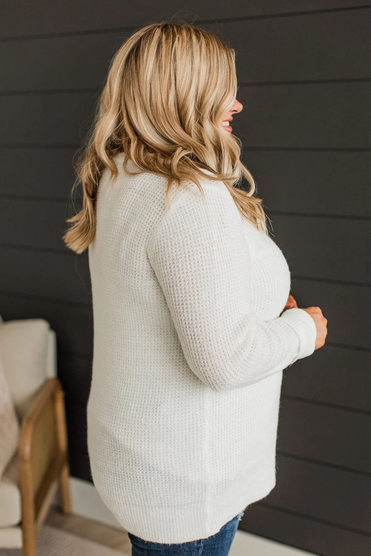 Simply Unforgettable Knit Sweater- Ivory