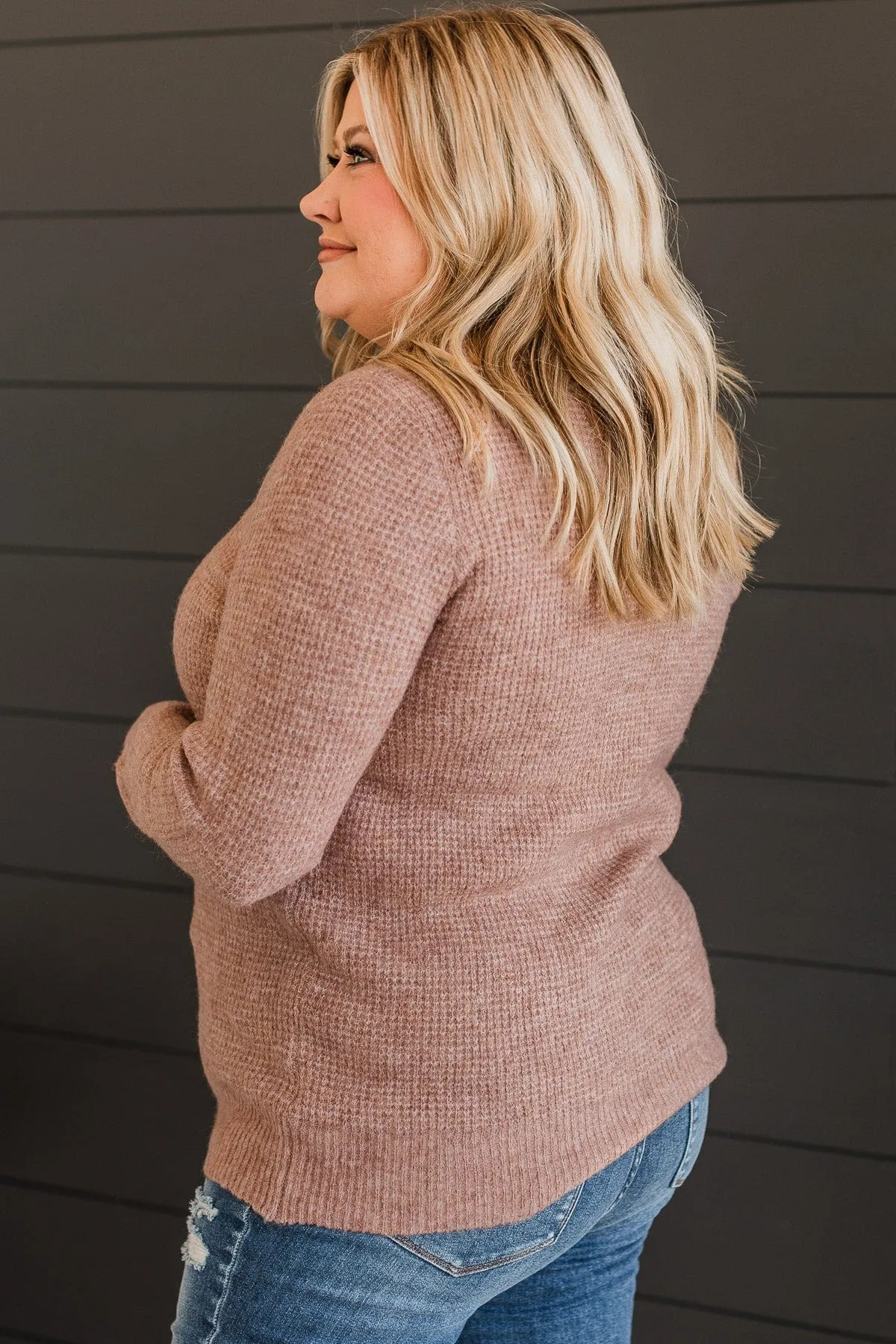 Simply Unforgettable Knit Sweater- Mocha