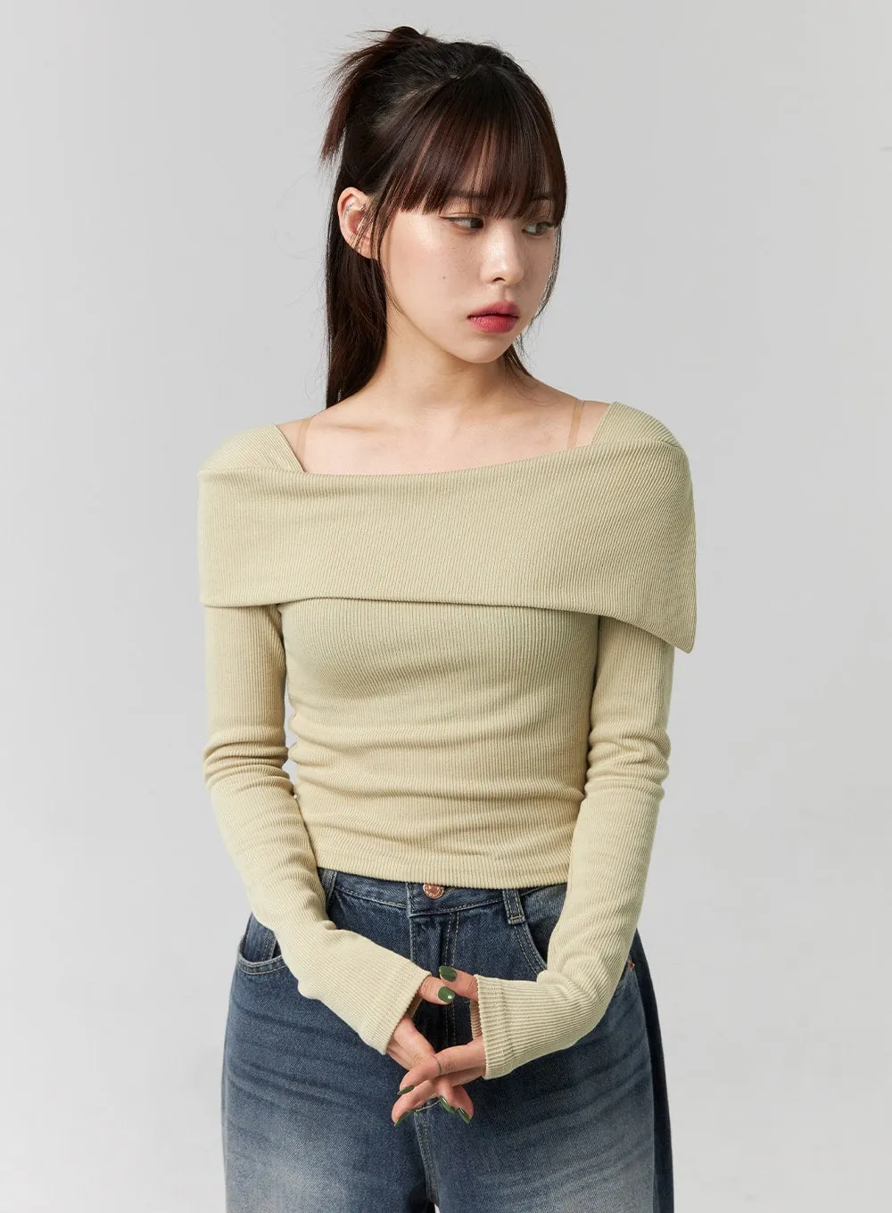 Slim Off-Shoulder Top CG331