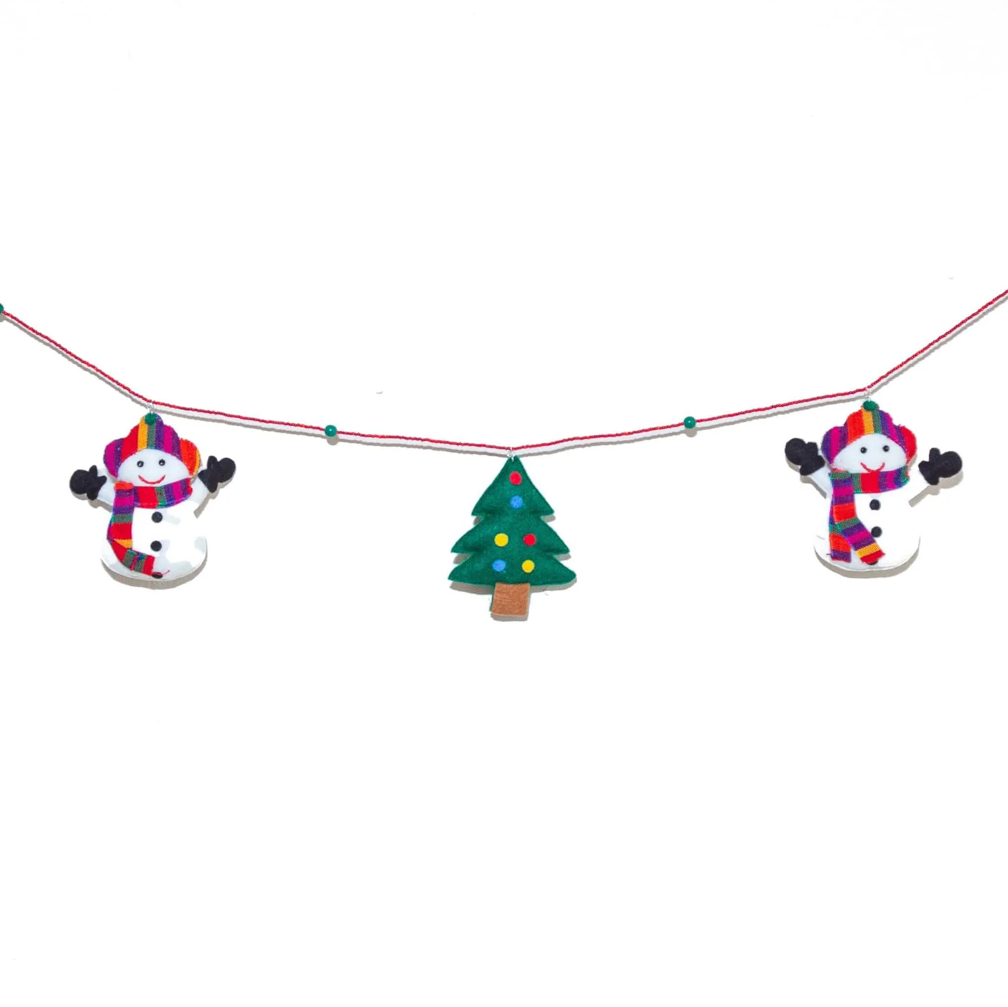 Snowman and Christmas Tree Garland