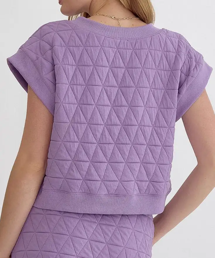 Soft Quilted Top - Lavender