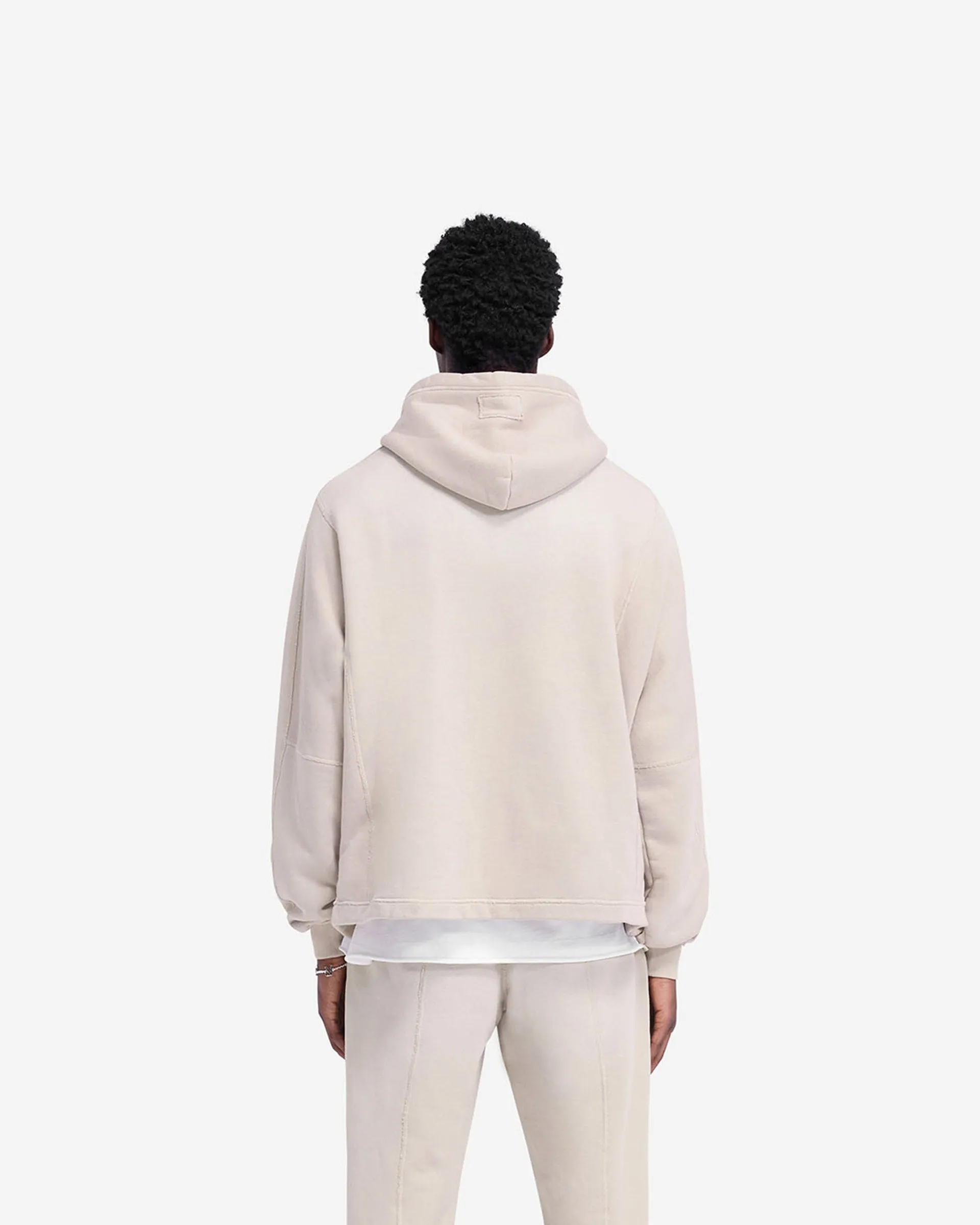 Stepped Hem Hoodie - Oat