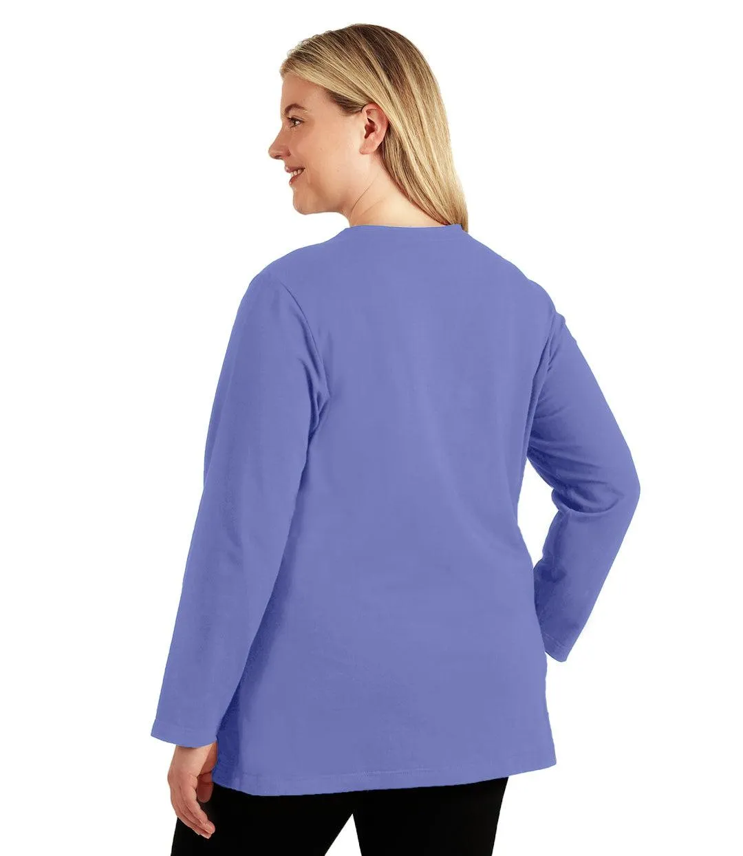 Stretch Naturals Long Sleeve V-Neck Top Classic Colors