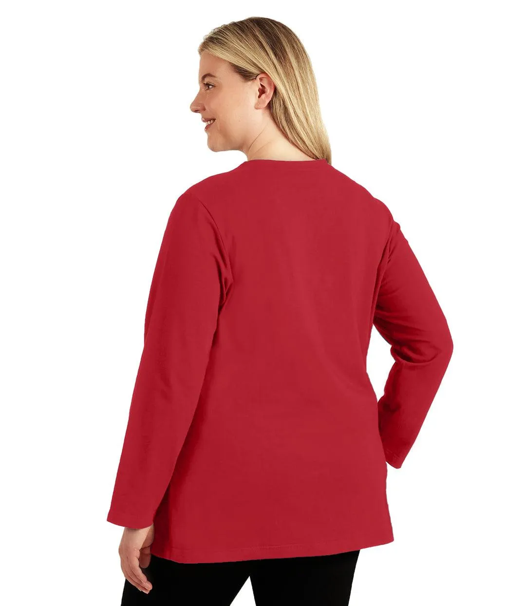 Stretch Naturals Long Sleeve V-Neck Top Classic Colors