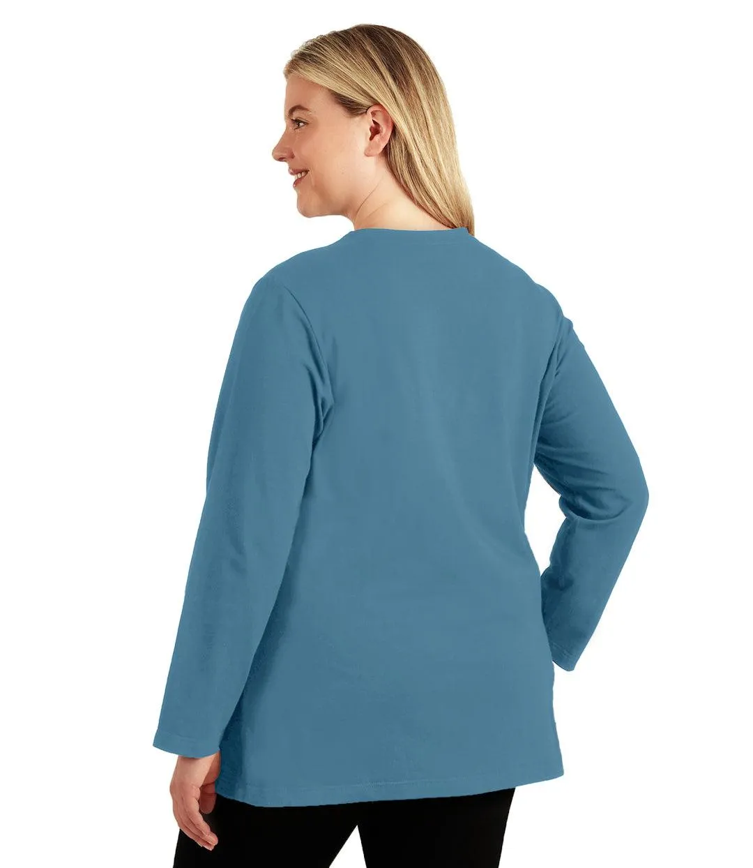 Stretch Naturals Long Sleeve V-Neck Top Classic Colors