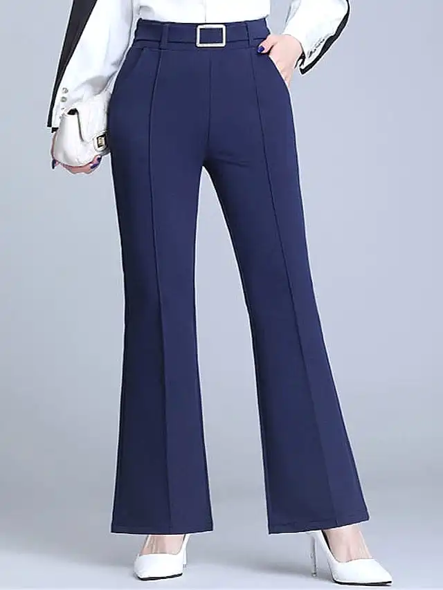 Stylish Women's Full Length High Waist Work Pants