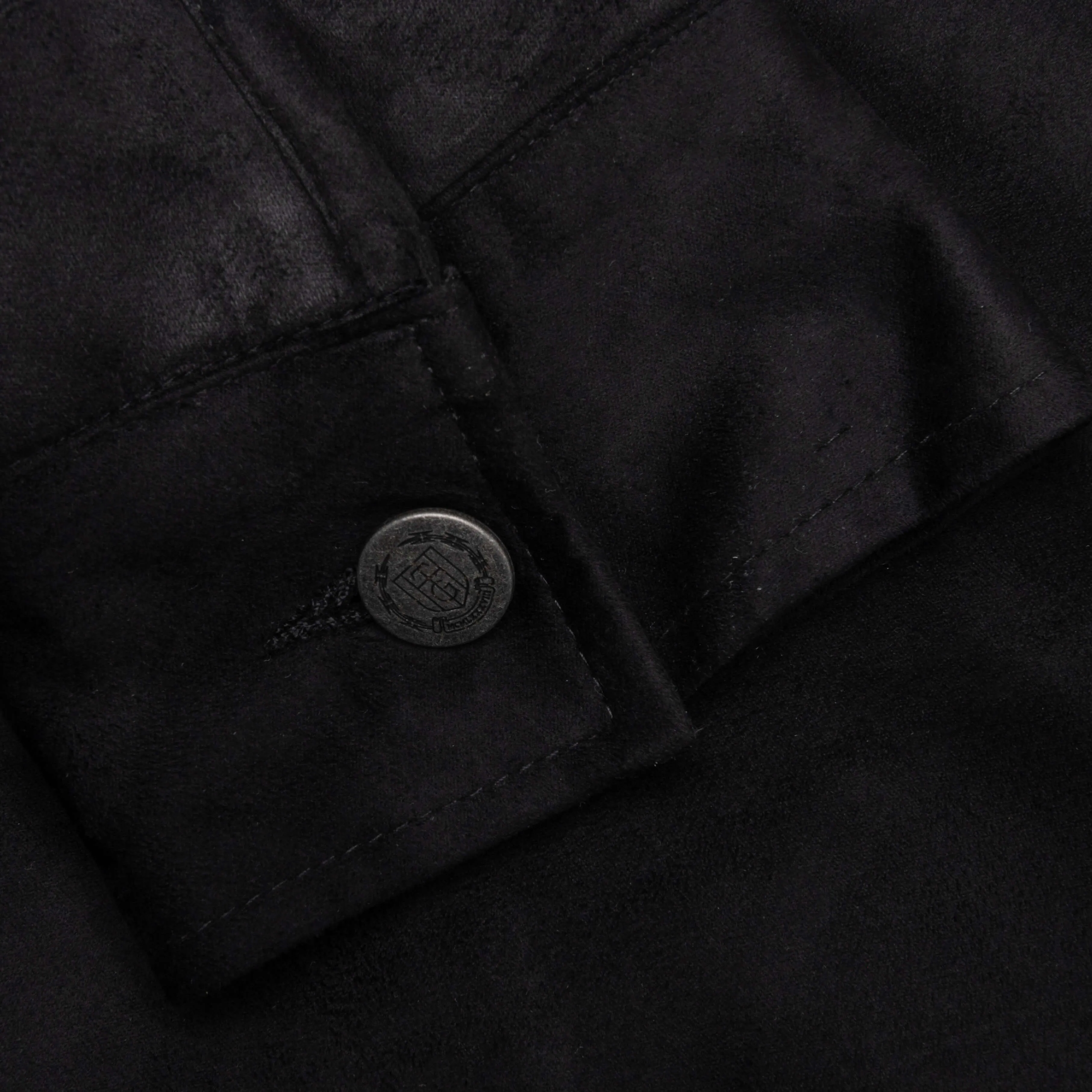 Sueded Band Jacket - Black