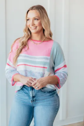 Sweet As You Colorblock Sweater