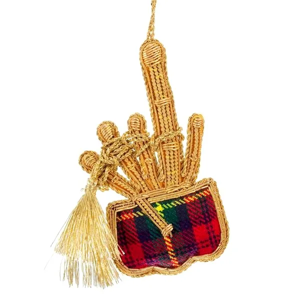 Tartan Bagpipes Ornament