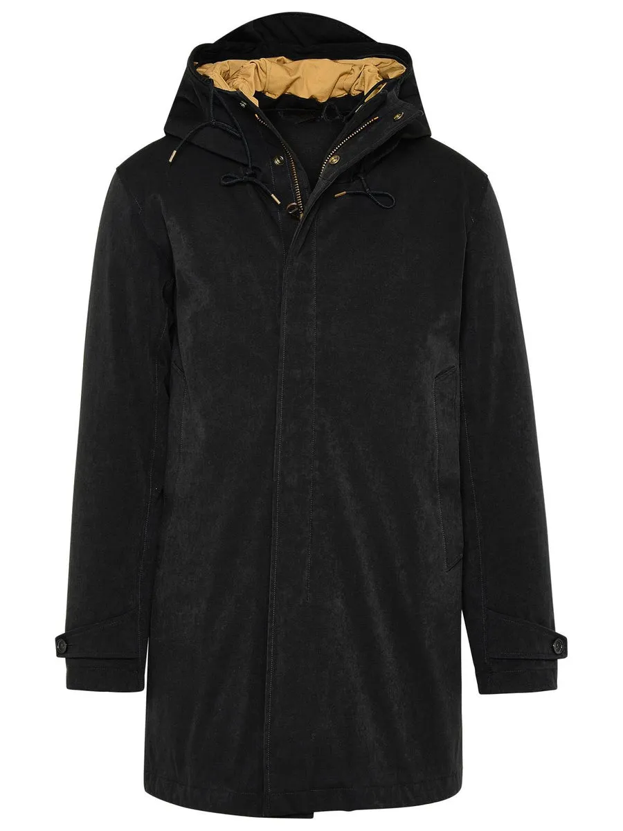 Ten C    Ten C Core Black Polyester Blend Parka