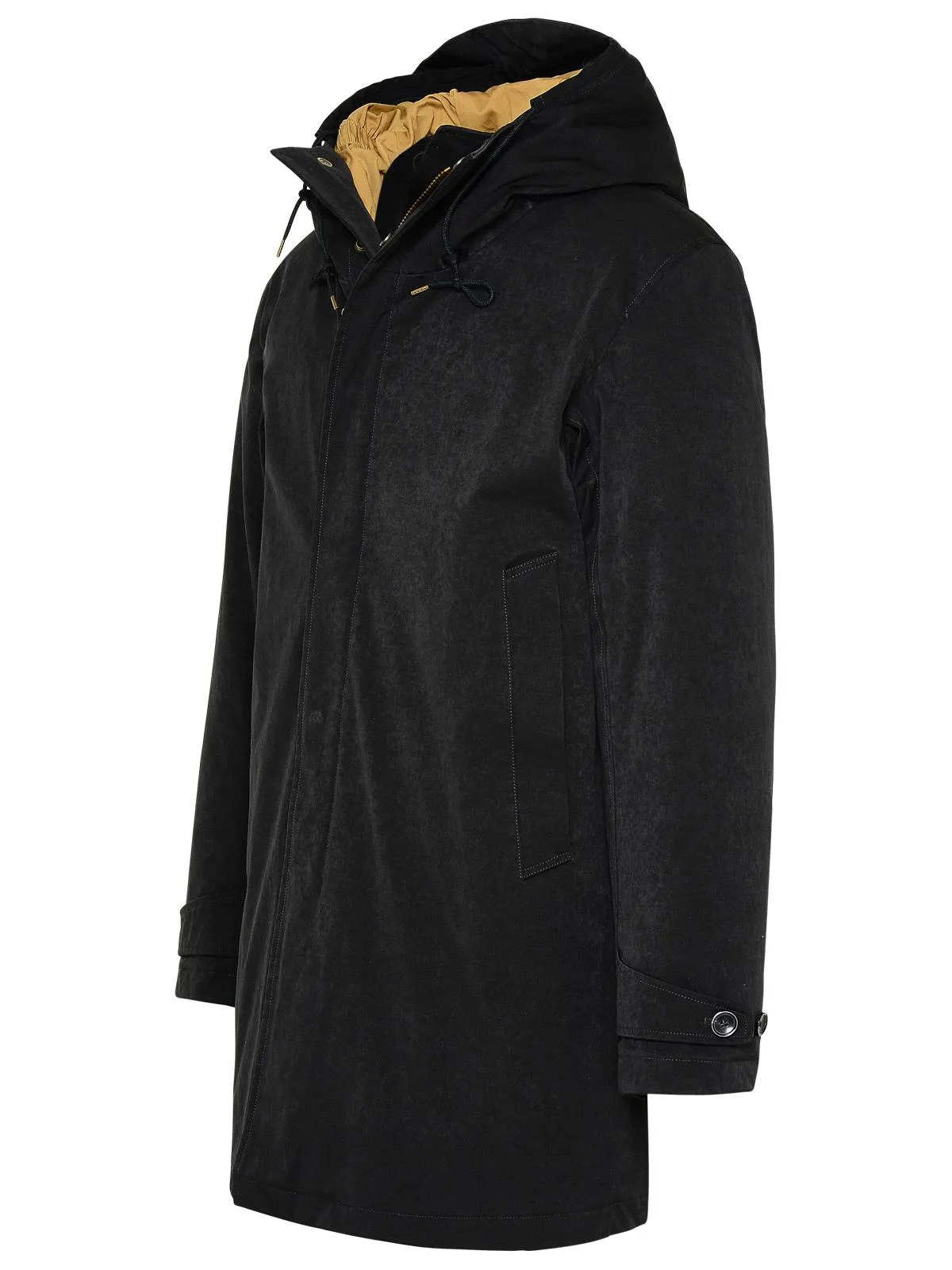 Ten C    Ten C Core Black Polyester Blend Parka