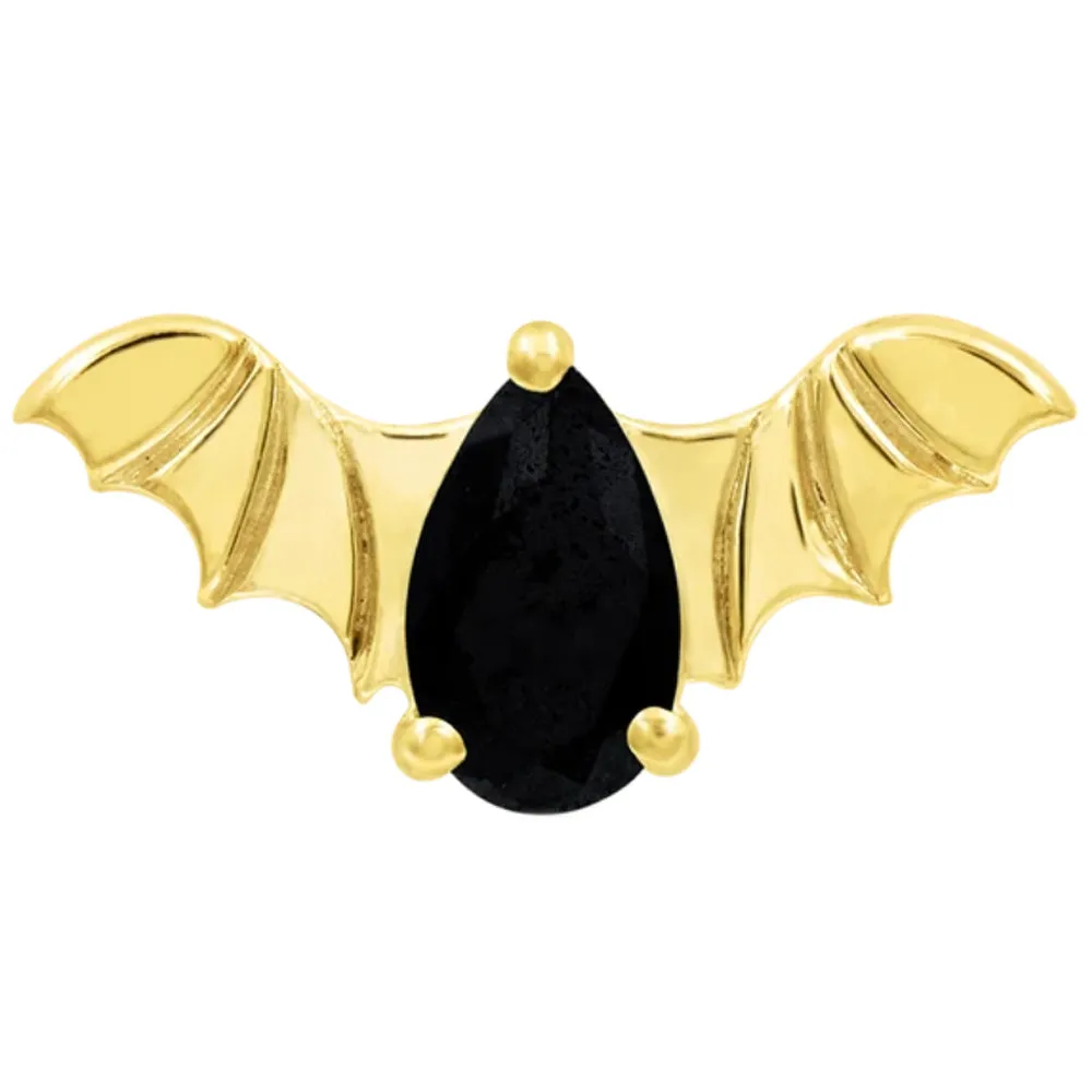 threadless: Bat End in Gold with CZ