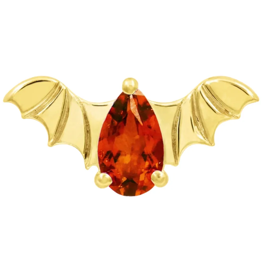 threadless: Bat End in Gold with CZ