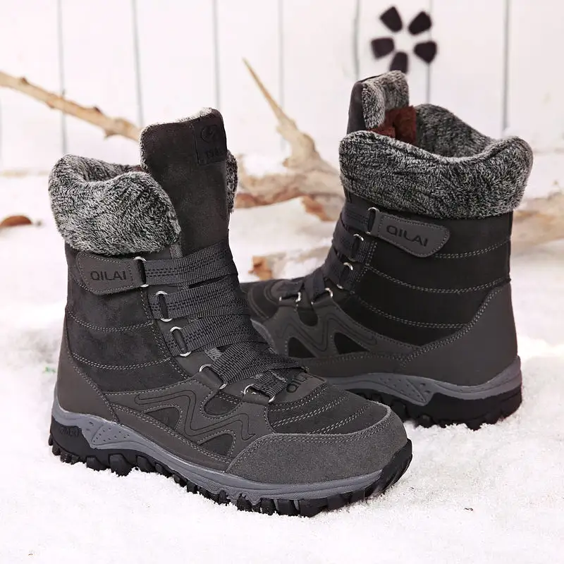 Tiosebon Unisex Outdoor Fur Ankle Boots