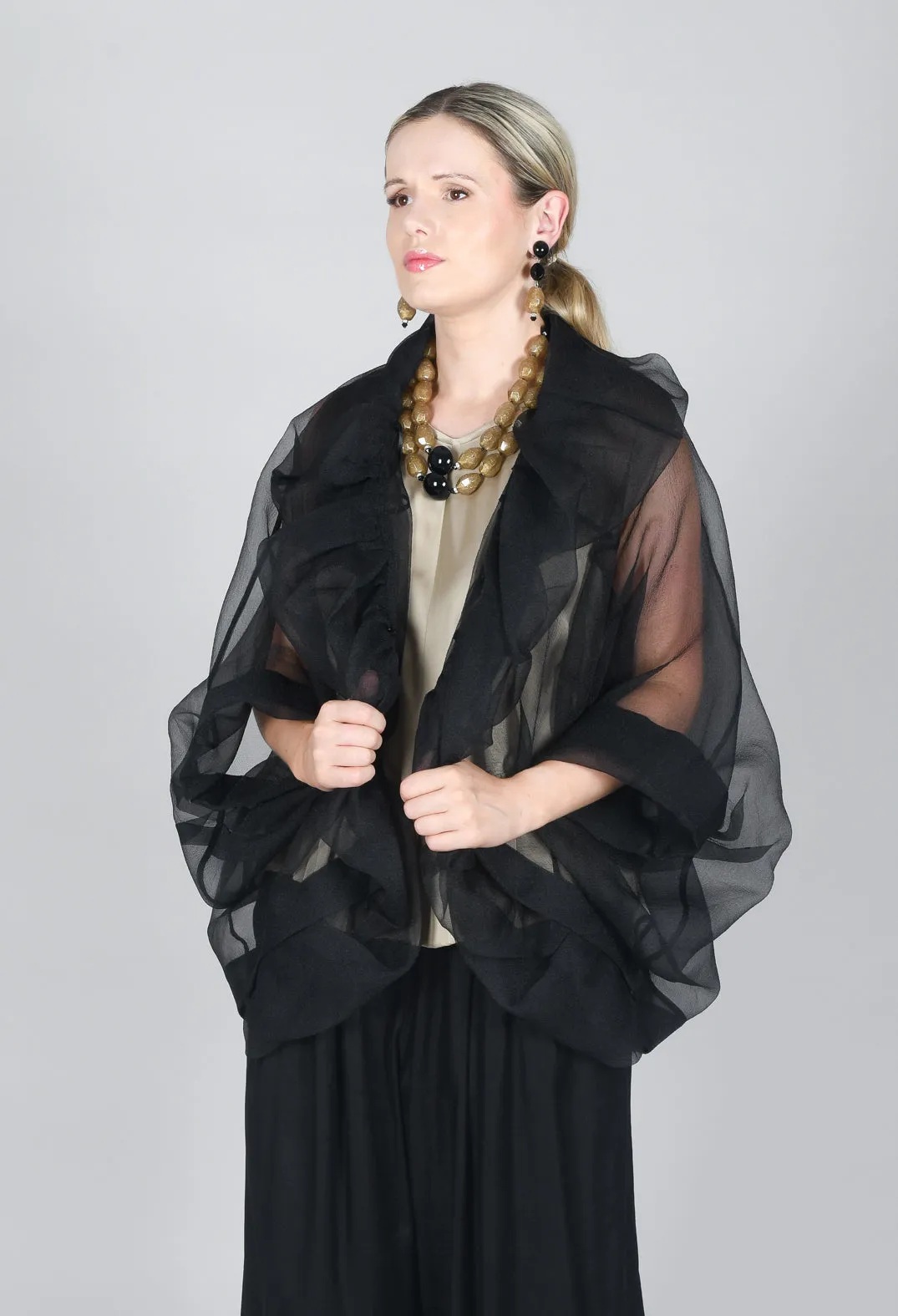 Tulle Jacket in Black