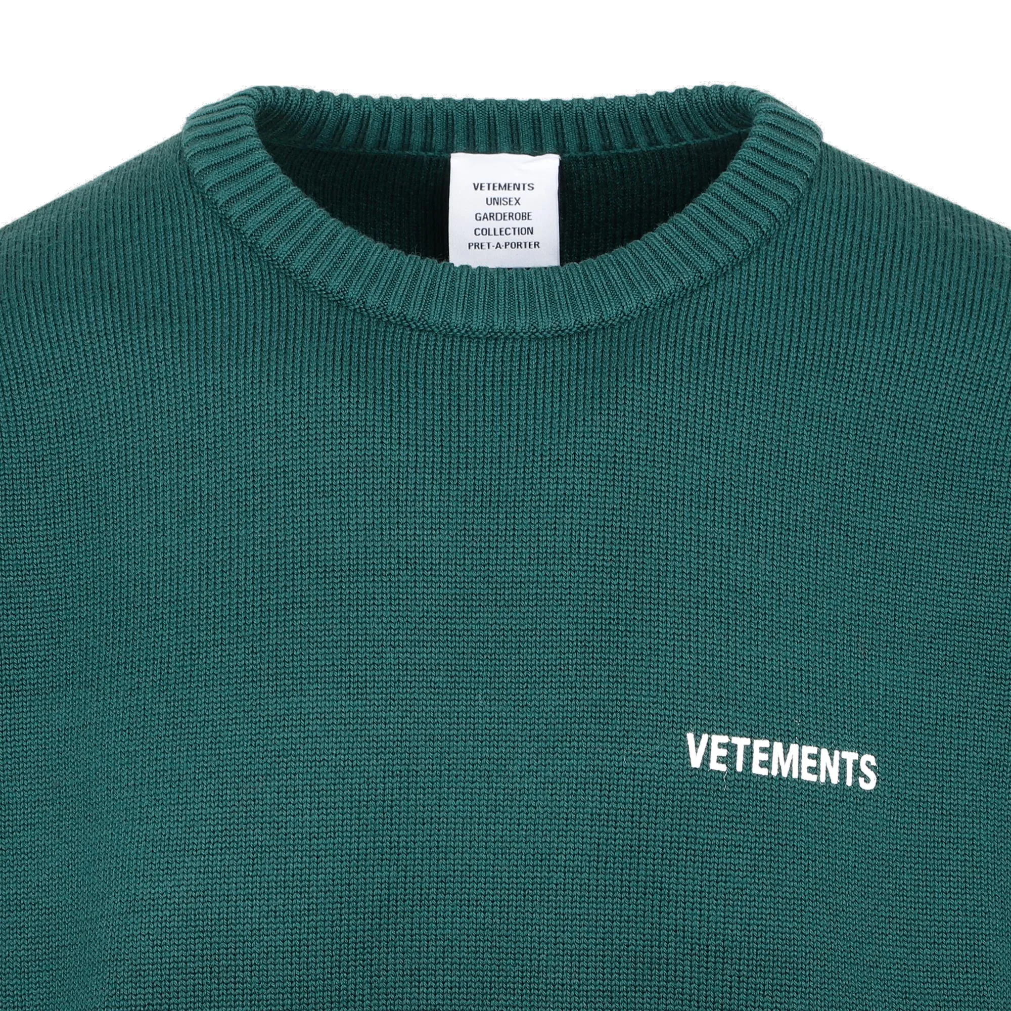 Vetements Logo Printed Crewneck Sweater