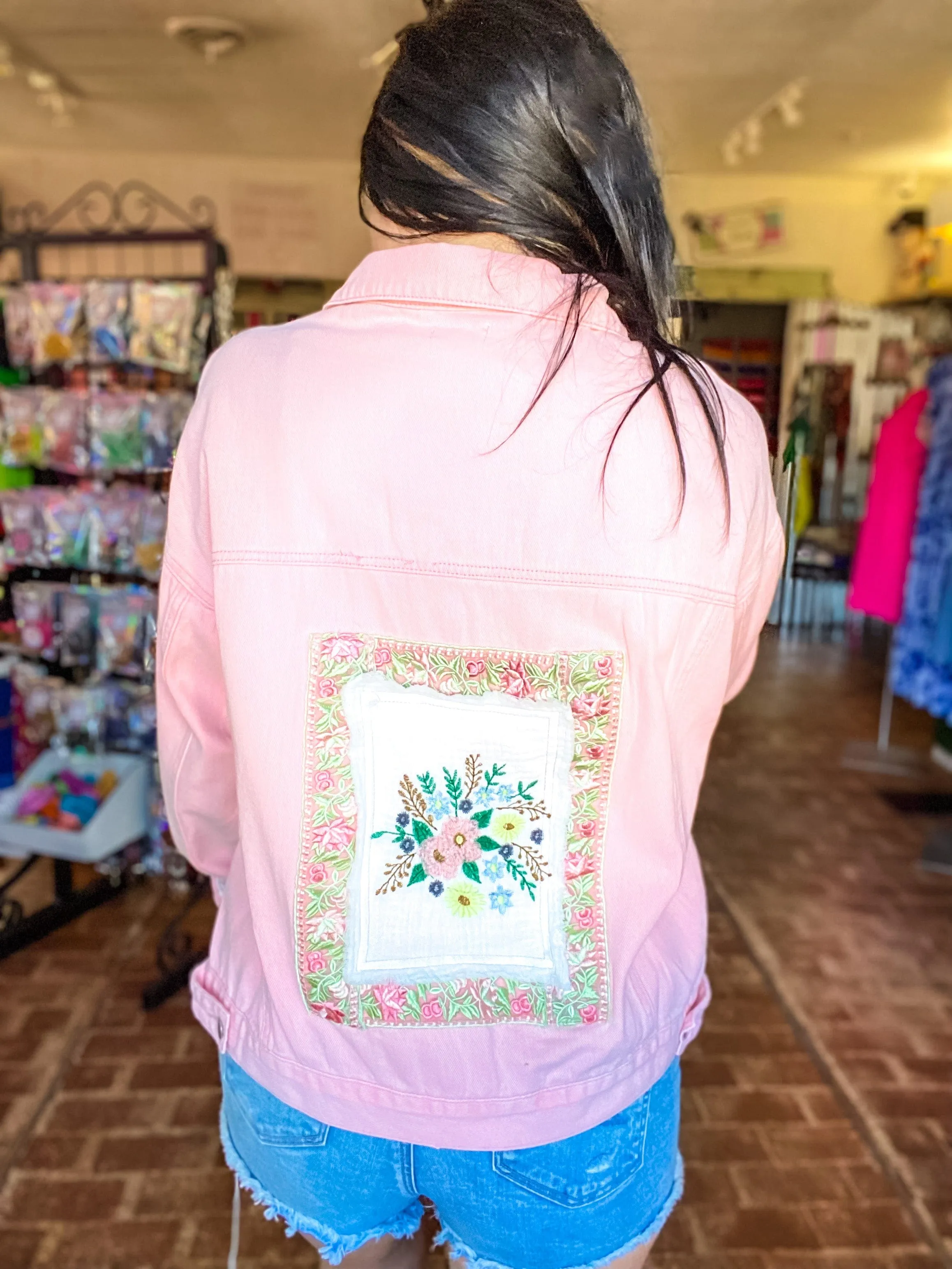 Vintage Embellished Pink Jacket