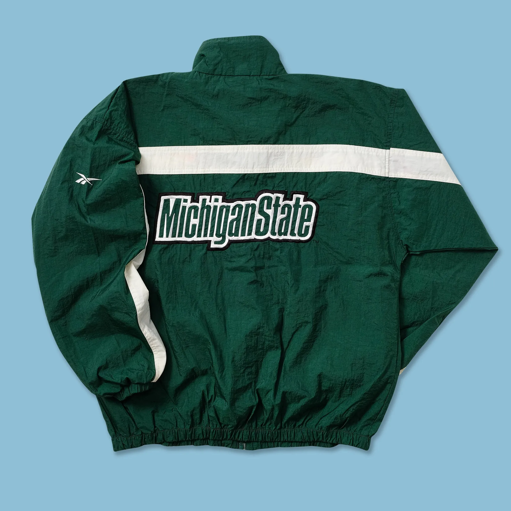 Vintage Reebok Michigan State Track Jacket Large