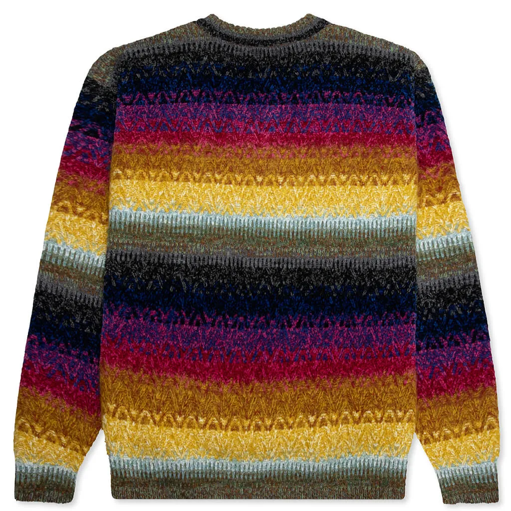 Viscose Wool Crewneck Sweater - Multicolor