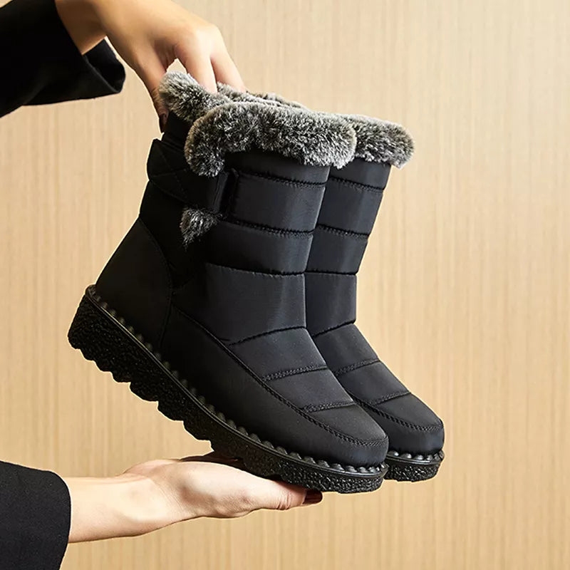 Waterproof Winter Faux Fur Long Plush Boots for Women