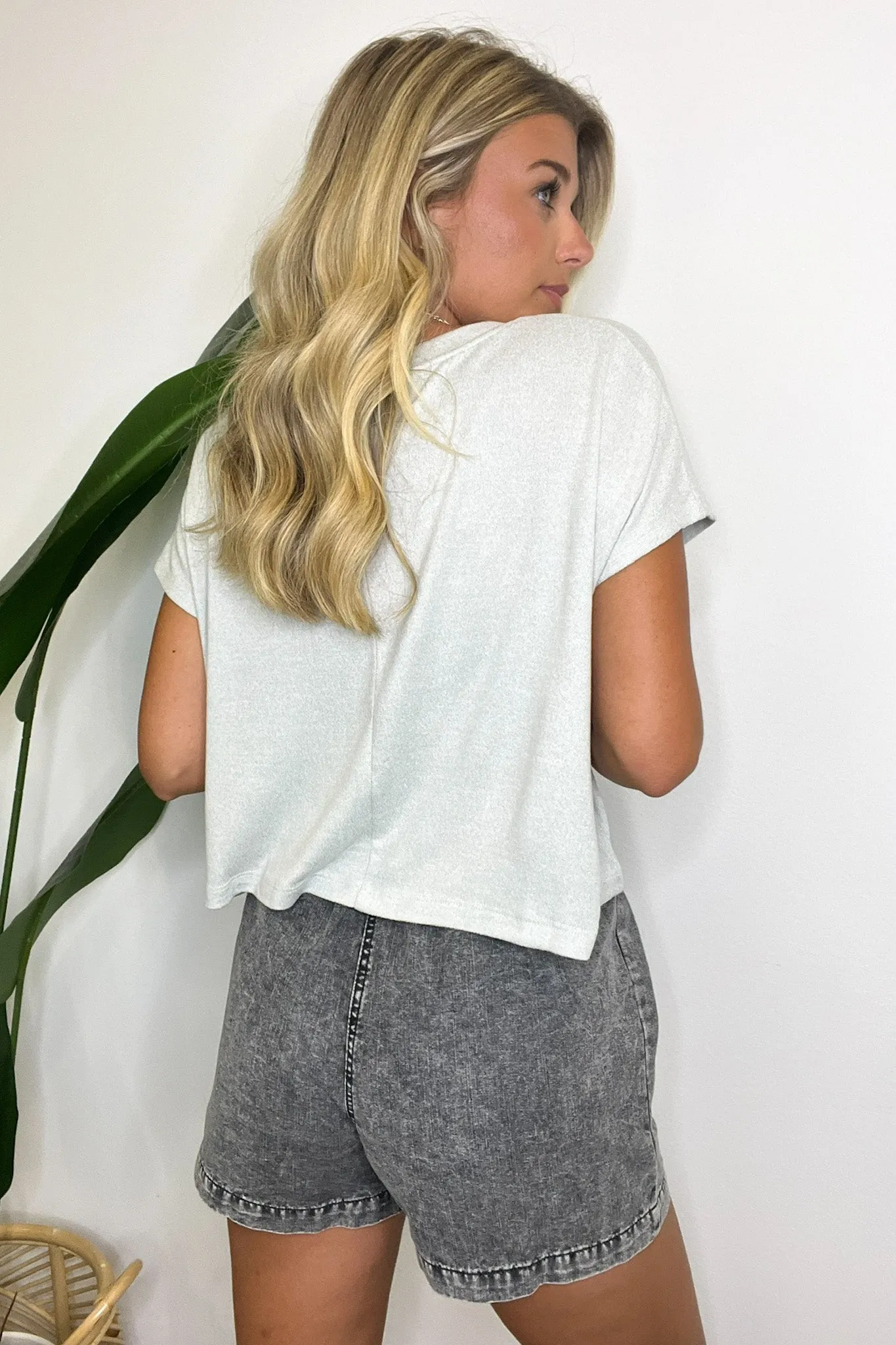 Wild Ambition V-Neck Dropped Shoulder Top