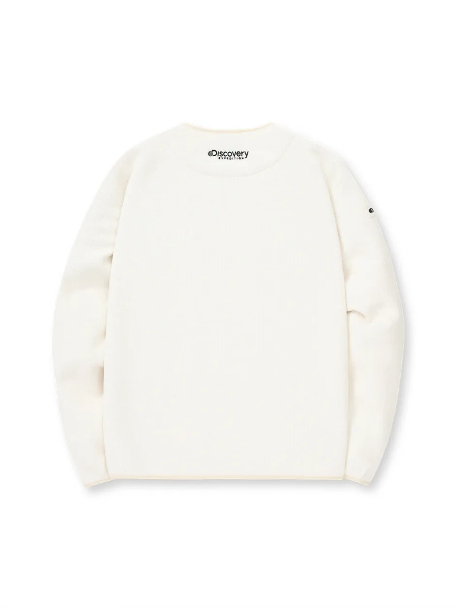 [WMS] Jacqard Fleece Jacket Cream