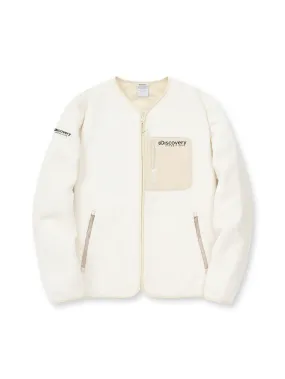 [WMS] Jacqard Fleece Jacket Cream