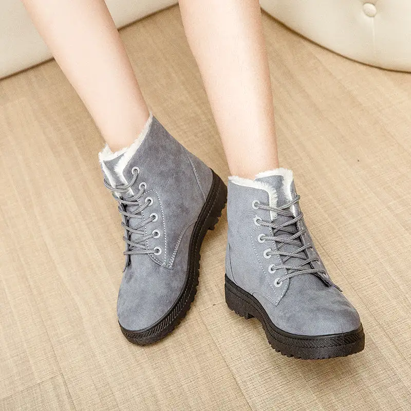 Women's Flat Plush Short Boots