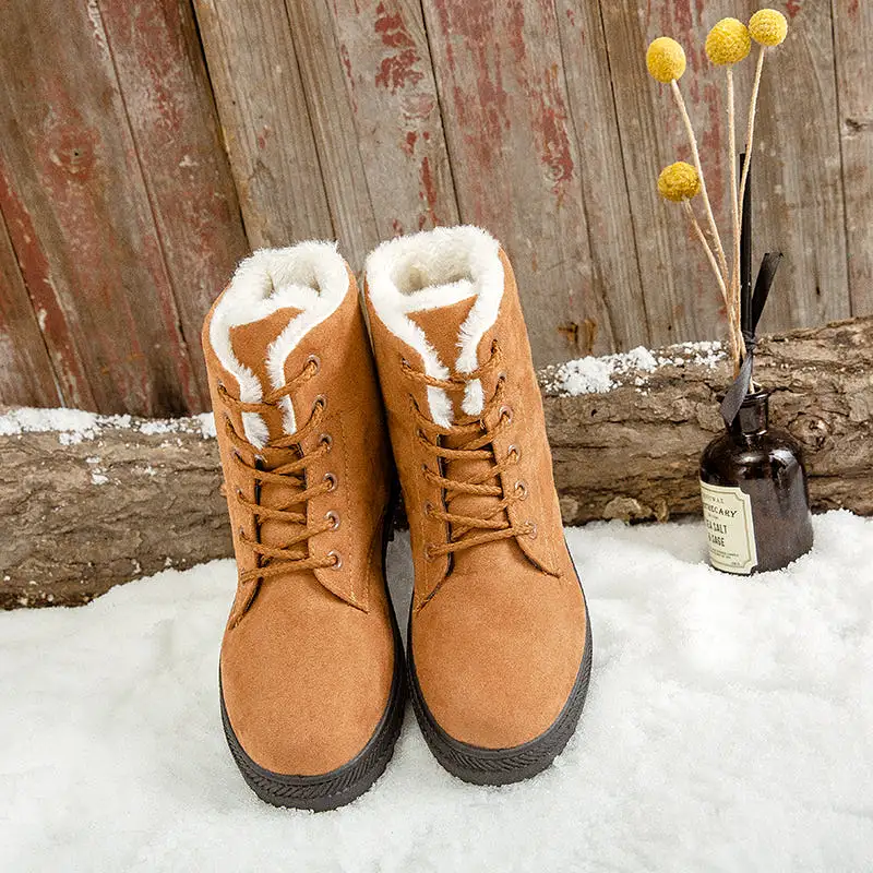 Women's Flat Plush Short Boots