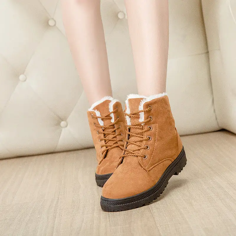 Women's Flat Plush Short Boots