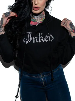 Women's Inked Logo Crop Hoodie