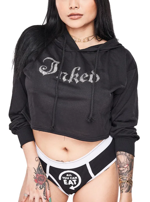 Women's Inked Logo Crop Hoodie