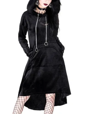 Women's Long Moon Hoodie Dress