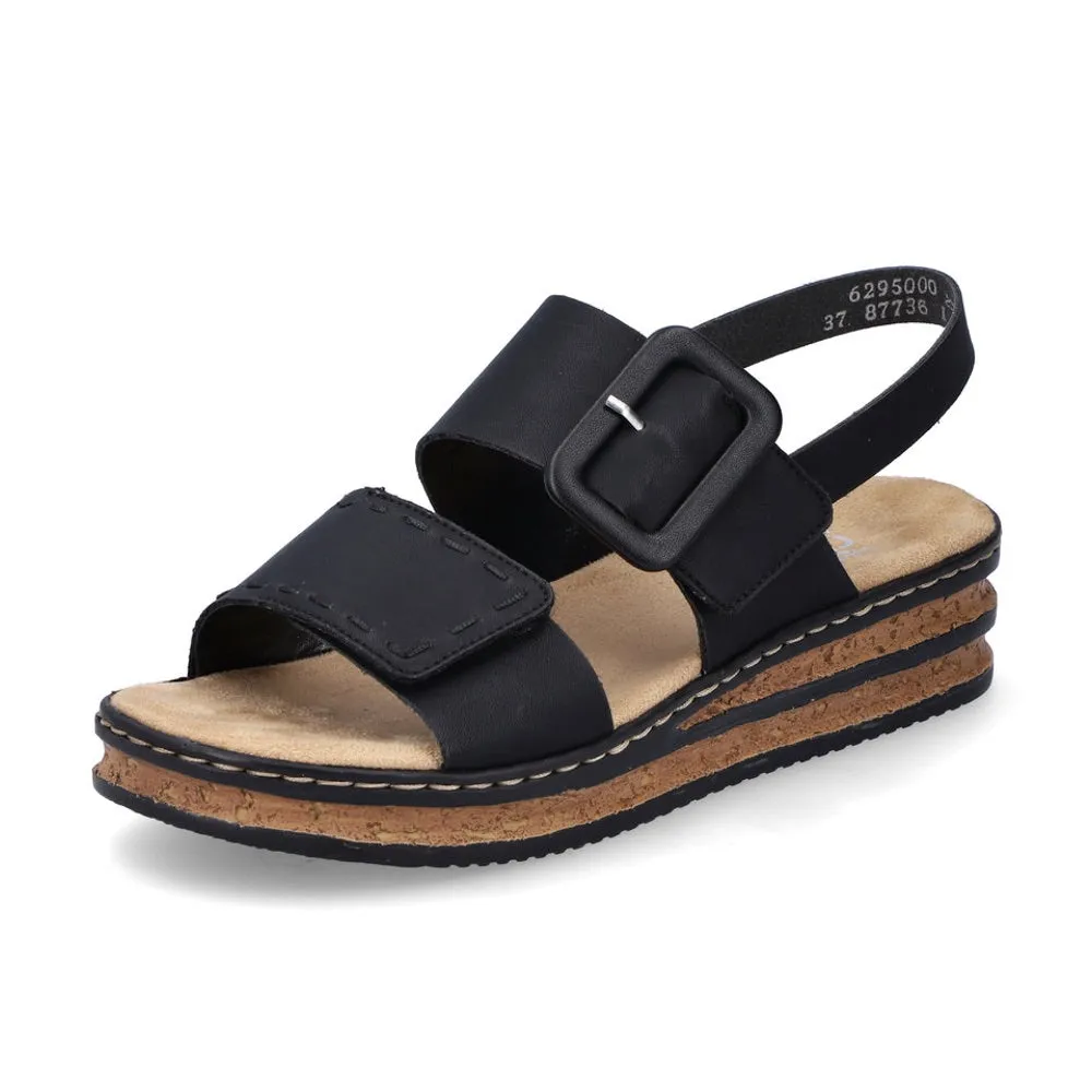 Womens Rieker 62950 Sandal Black