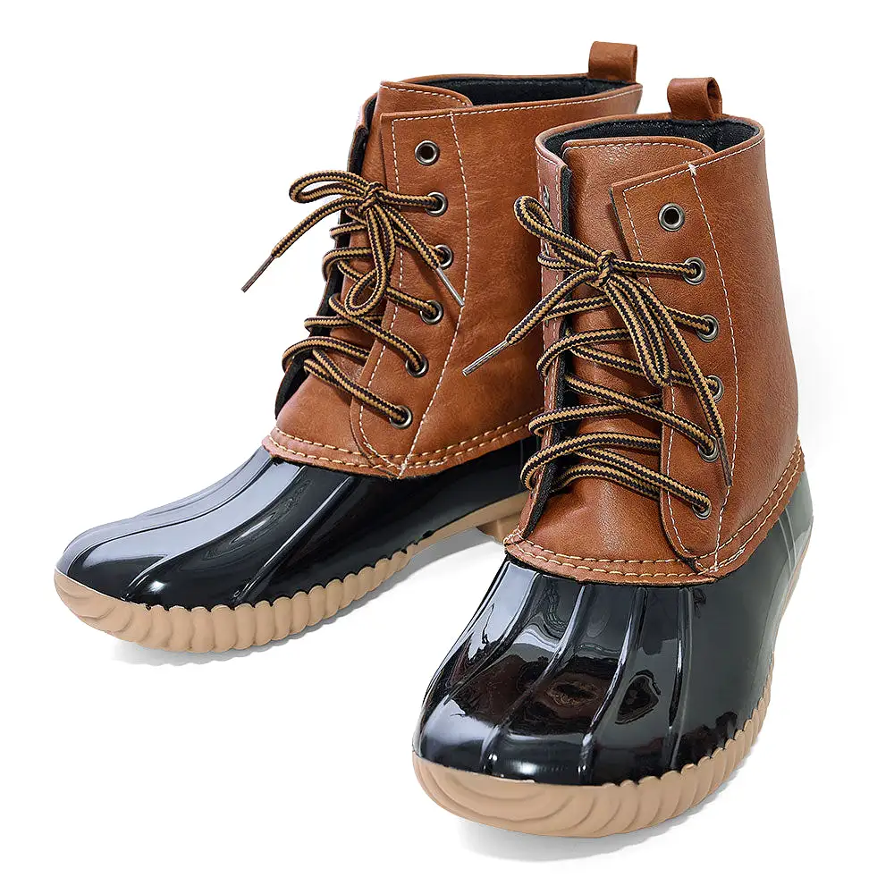 Women's Waterproof Lace-up Duck Boots