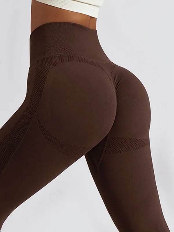 ZASUWA Female Scrunch Bum Quick-dry Hip-lift Seamless Leggings